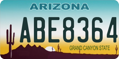 AZ license plate ABE8364