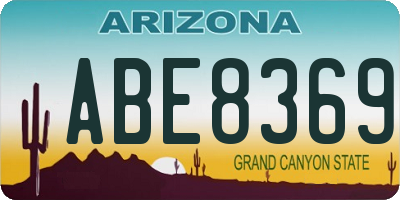 AZ license plate ABE8369