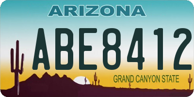 AZ license plate ABE8412