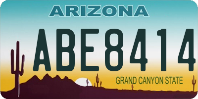 AZ license plate ABE8414