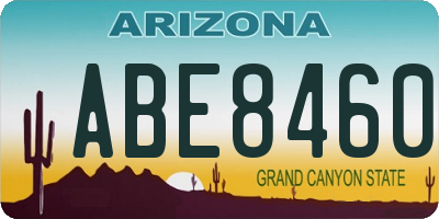AZ license plate ABE8460