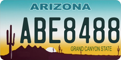 AZ license plate ABE8488