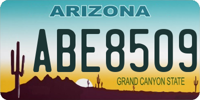 AZ license plate ABE8509
