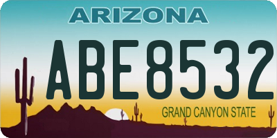 AZ license plate ABE8532