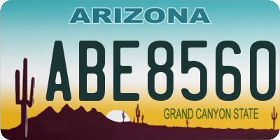 AZ license plate ABE8560