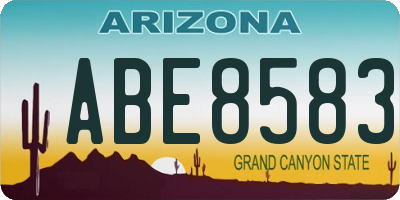 AZ license plate ABE8583