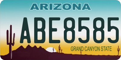 AZ license plate ABE8585