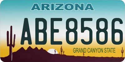 AZ license plate ABE8586