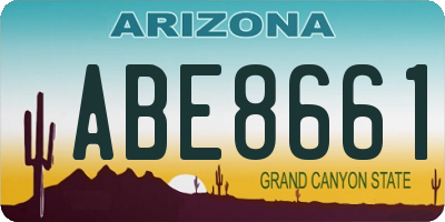 AZ license plate ABE8661