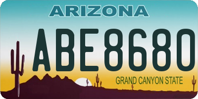 AZ license plate ABE8680