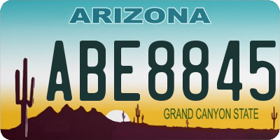 AZ license plate ABE8845