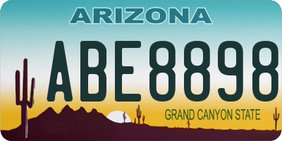 AZ license plate ABE8898