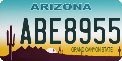 AZ license plate ABE8955