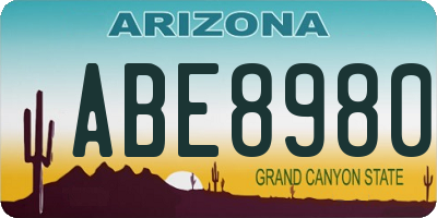 AZ license plate ABE8980