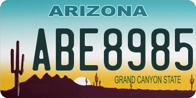 AZ license plate ABE8985