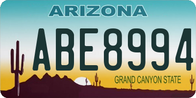 AZ license plate ABE8994
