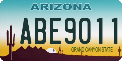 AZ license plate ABE9011