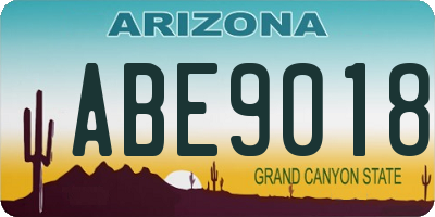 AZ license plate ABE9018