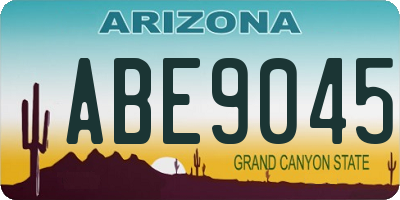 AZ license plate ABE9045