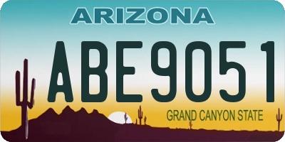 AZ license plate ABE9051