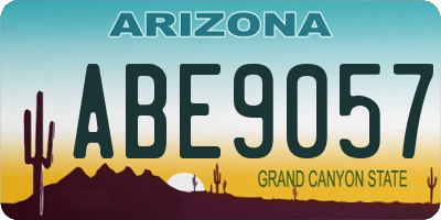 AZ license plate ABE9057
