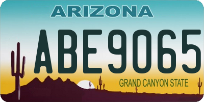 AZ license plate ABE9065