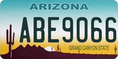AZ license plate ABE9066
