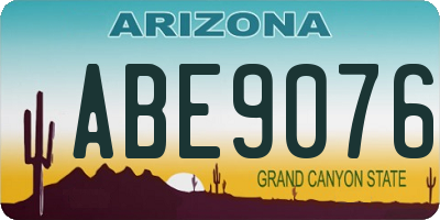 AZ license plate ABE9076