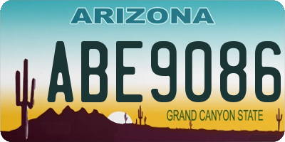 AZ license plate ABE9086