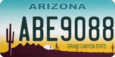 AZ license plate ABE9088
