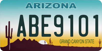 AZ license plate ABE9101
