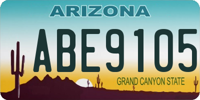 AZ license plate ABE9105