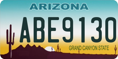 AZ license plate ABE9130
