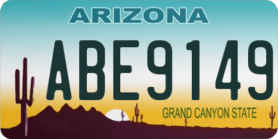 AZ license plate ABE9149