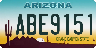 AZ license plate ABE9151