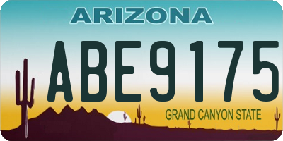 AZ license plate ABE9175