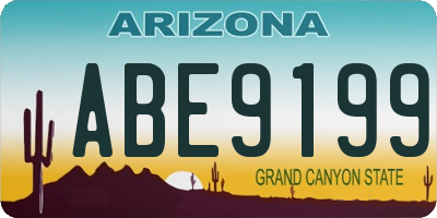 AZ license plate ABE9199