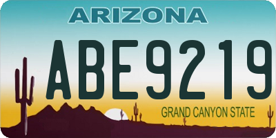 AZ license plate ABE9219