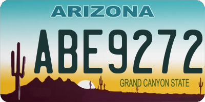 AZ license plate ABE9272