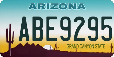 AZ license plate ABE9295
