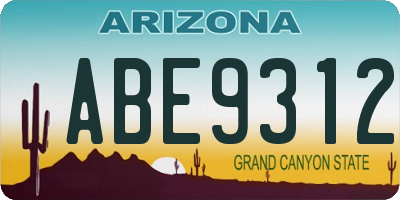 AZ license plate ABE9312