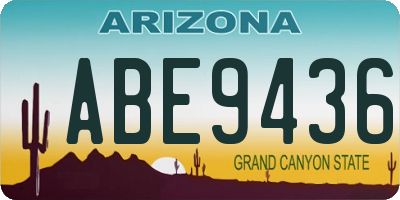 AZ license plate ABE9436
