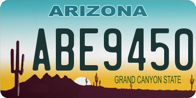AZ license plate ABE9450