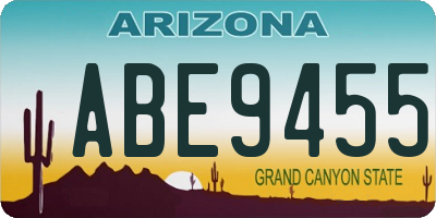 AZ license plate ABE9455