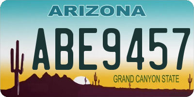 AZ license plate ABE9457