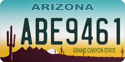 AZ license plate ABE9461