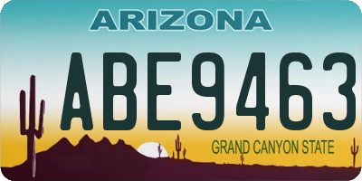 AZ license plate ABE9463