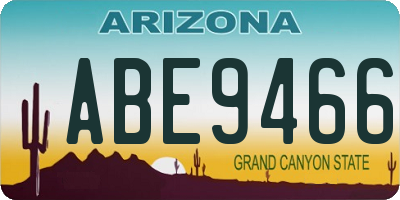 AZ license plate ABE9466