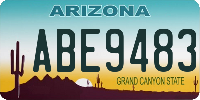 AZ license plate ABE9483