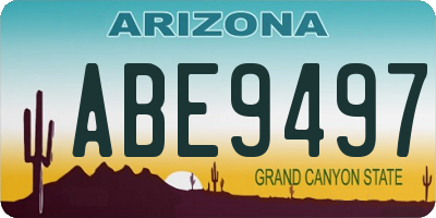 AZ license plate ABE9497